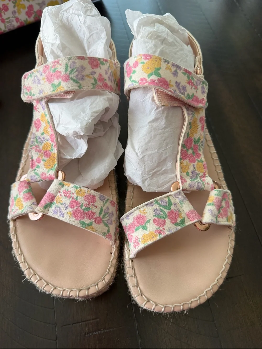 Manebí Floral Pink Sandals by LoveShackFancy